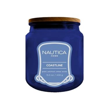 Imagem de Nautica Vela de cera de mistura de soja, litoral, 440 g.