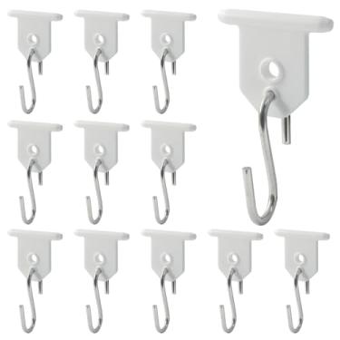 Imagem de Moicstiy 12 ganchos de toldo para trailer, clipes deslizam facilmente para o canal da barra do rolo do toldo do trailer, ganchos em S para festa de Natal, barraca de acampamento, suprimentos internos