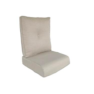 Imagem de Almofadas de cadeira com encosto alto para móveis de pátio, 56 x 60 x 12 cm, conjunto de almofadas de sofá de substituição para cadeiras de balanço de vime, sofá secional, almofada para cadeira