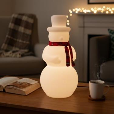 Imagem de Luminária de Neve Natal Polietileno Bivolt Decoração Natalina