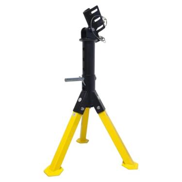 Imagem de FJMQHU Suporte para motocicleta, suporte de reparo de bicicleta, altura ajustável, de transporte, ferramenta para reparo de pneus para garagens