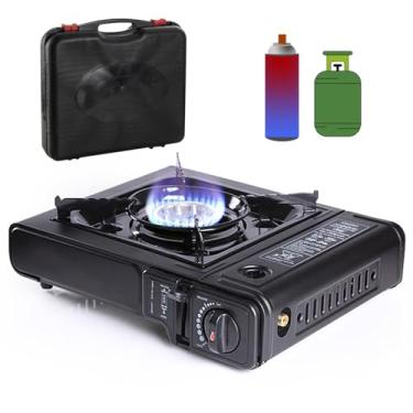 Imagem de Fogão de acampamento portátil – Fogão de cozinha de acampamento portátil, pequeno e leve para balcão, acessórios de cozinha para churrasco, viagens