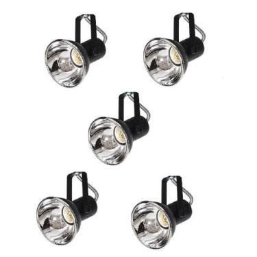 Imagem de Kit 5 Spot Trilho Perfilado Eletro calha Par20 Bulbo OL5 - Hiperlight