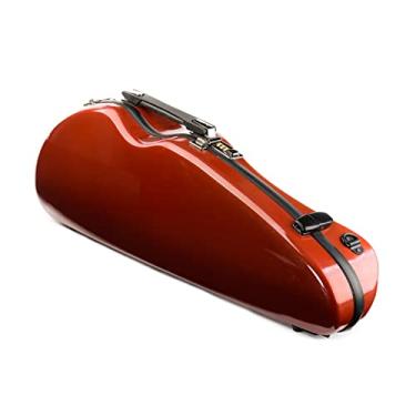 Imagem de Estojo Rígido Para Violino Vermelho Profissional Leve Composto De Fibra De Carbono Tamanho 4/4 Com Trava De Combinação Dupla Tamanho Completo Estojo de Violino