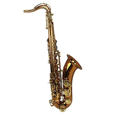 Imagem de Conjunto de saxofone profissional dourado fósforo cobre corpo saxofone tenor saxofone estudante