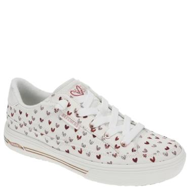 Imagem de Skechers Tênis feminino James Goldcrown: Arch Fit Arcade Love on Top, Branco/Vermelho, 38
