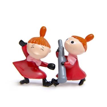 Imagem de Coleção de brinquedos de figuras de anime, decoração de modelos, 2 peças Moomines