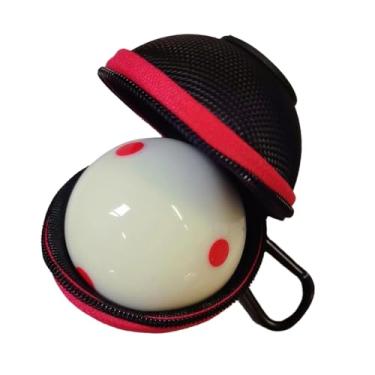 Imagem de KiBcsLic Bola de bilhar para treino, com bolsa de armazenamento, portátil, ideal para jogos, lazer, exercícios e partidas esportivas, Saco de Armazenamento Vermelho