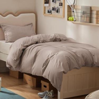 Imagem de Funda de Edredón Bedsure Tamaño Twin/Twin XL Poliéster Caqui