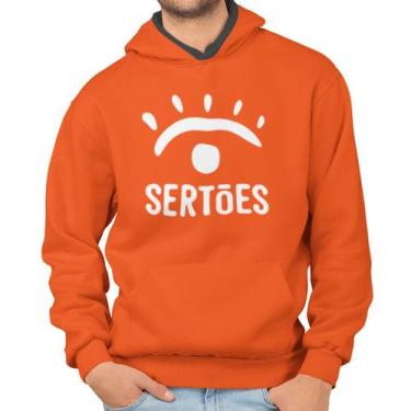 Imagem de Blusa Moletom Casaco Casual Sertões Oficial, Laranja, GG