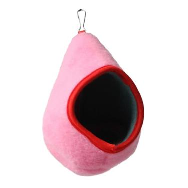 Imagem de Generic Cama suspensa para hamster, rede para pequenos animais, casinha fofa e aconchegante para animais de estimação, para gaiola de, Rosa