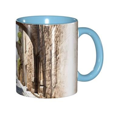 Imagem de Zeraoke Canecas de café criativas com impressão de rua italiana, personalizadas, presente para família, tamanho de 325 ml, unissex