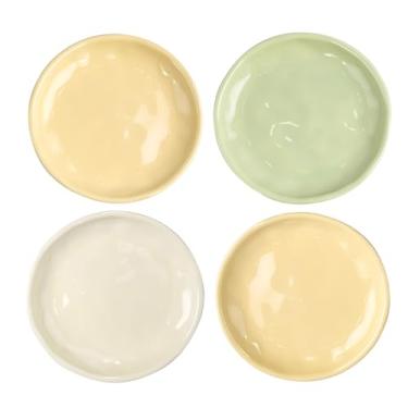 Imagem de Lengba Pratos de aperitivo de cerâmica de 15 cm, pequenos pratos de jantar para controle de porção, multiuso para sobremesas, saladas, lanches, micro-ondas e lava-louças (4)