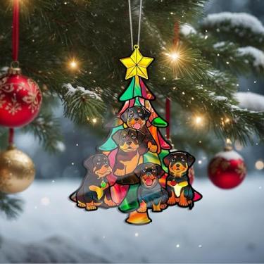 Imagem de Enfeites de Natal, árvore de cristal, enfeites de árvore de Natal feitos à mão, decoração de carro e casa - presentes de Natal, decoração de artesanato em acrílico, ideias de troca de presentes para