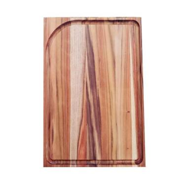 Imagem de Tábua de Cortar e Servir carne Churrasco Retangular 35x49 em Madeira -