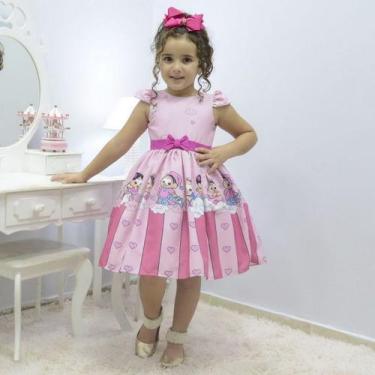 Imagem de Vestido infantil Turma da Mônica e Magali baby na chuva de amor - Mode