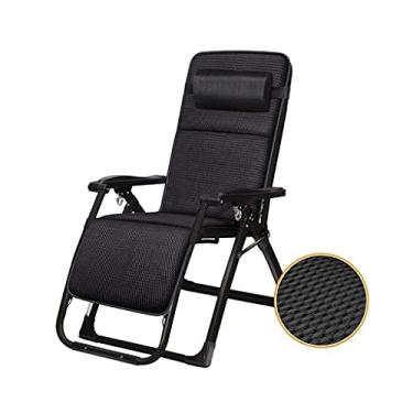 Imagem de YYBOES Cadeira reclinável de jardim, reclinável dobrável, super largura 67/72 cm, espreguiçadeira, espreguiçadeira, cama de alumínio, pernas de aço quadradas ao ar livre, para praia, pátio, jardim