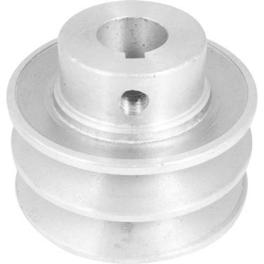 Imagem de Polia Alumínio 2 Canais Perfil A 70Mm Com Furo 19Mm Vonder