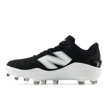 Imagem de New Balance Tênis de beisebol masculino Fresh Foam 3000 V7 moldado, Preto sintético/branco, 10.5 Wide