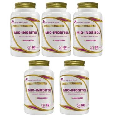 Imagem de Kit Com 05 - Mio-Inositol + Associações 60Cáps 500mg Flora Nativa - Fl