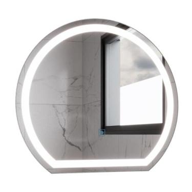 Imagem de Espelho Redondo com LED 45x50cm Touch Bivolt Moderno - Loja DoceLar, L