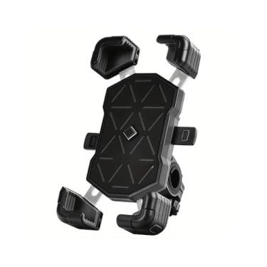 Imagem de Suporte de telefone de bicicleta, suporte de telefone de motocicleta, braçadeira de celular para guiador, suporte de telefone de motocicleta, clipe de telefone de scooter para iPhone Air 17 Pro Max