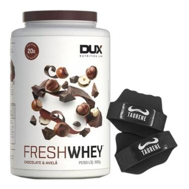 Imagem de Fresh Whey Isolado Hidro 3w Chocolate 900g  + Luva Taurene Dux-Unissex