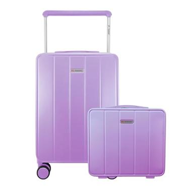 Imagem de Kit Mala de Viagem de Bordo em Policarbonato 10kg com Frasqueira Gladiador Infinity V1 (Lilás)