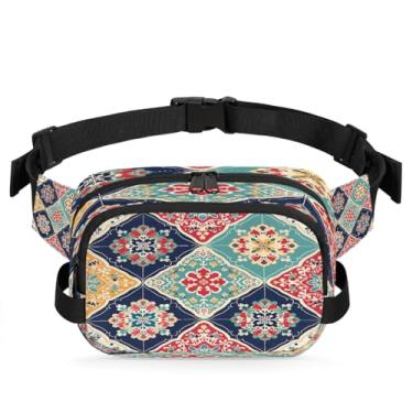 Imagem de Pochete de jardim com flores de primavera para mulheres e homens com alça ajustável, bolsa transversal, bolsa de peito, bolsa tiracolo, Cor 19