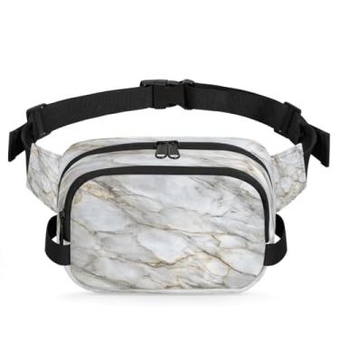 Imagem de Pochete de mármore azul escuro para mulheres e homens com alça ajustável, bolsa transversal, bolsa de peito, bolsa tiracolo, Cor 24