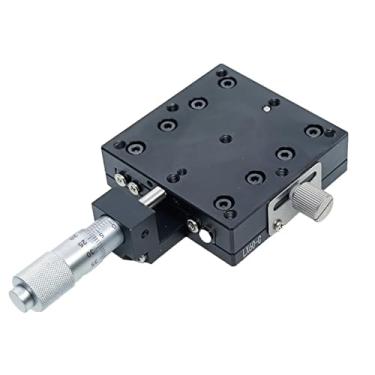 Imagem de Eixo X 100 * 100mm Estação de corte Plataforma de deslocamento manual Mesa deslizante de palco linear LX100-C LX100-L LX100-R trilho cruzado(LX100-C)