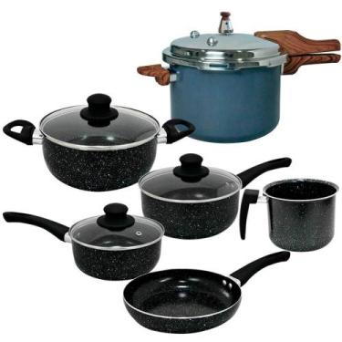 Imagem de Panelas E Panela Pressão De Indução Cerâmica Berlim 6 Peças - Hauskraf