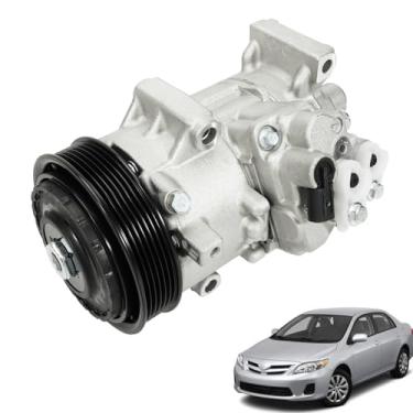 Imagem de LEAPTREND Compressor AC A/C com embreagem para Toyota Corolla 1.8L 2011 2012 2013 Matrix 1.8L 2013 Substituir 178322 8831002711 8831002710, Compressor de ar condicionado de 12V