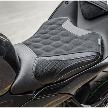 Imagem de Capa de assento de motociclista de couro para motociclista Ninja 500 Z500 2024 2025 almofada de assento solo para motorista dianteiro, frontal