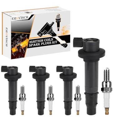 Imagem de Pacote 4 5EB-82310-00-00 OEM Bobina de ignição e vela de ignição - Compatível com Yamaha RJ03 RJ031 YZF R6 600 Cap YZFR6 1999-2002 - Substitui # F6T549