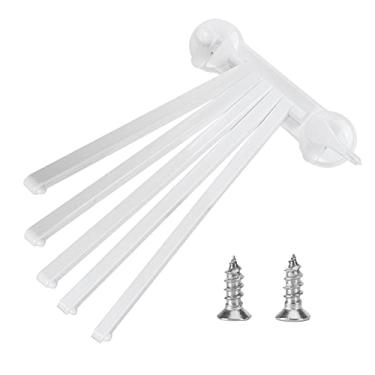 Imagem de Hyuduo Barra de Toalha Giratória Com Ventosa Forte, Organizador de Cabide de Toalha que Economiza Espaço para Roupões de Banho, Lenços e Roupas, Rack Giratório Montado na Parede para Banheiro e