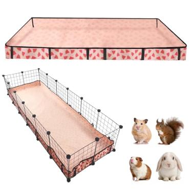 Imagem de JOGEPEYO Forro de gaiola de porquinho da índia HaiKun, forro impermeável para porquinhos-da-índia, pequenos animais, hamster chinchila ouriço furão coelho. Padrão de melancia. (30 cm C e C 2x6 (61 x