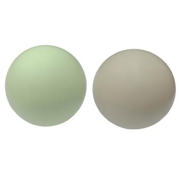 Imagem de 2 bolas de lacrosse de massagem firme para liberação miofascial, nós musculares, terapia de ponto de gatilho, massagem profunda de ioga, fascite plantar nos pés, bola massageadora de dor muscular