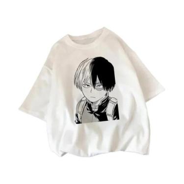 Imagem de Camiseta Feminina De Verão Com Estampa De My Hero Academia Shoto Todor