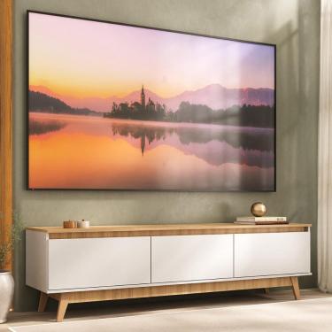 Imagem de Rack para TV até 80 Polegadas 180cm 3 Portas Retrô Multimóveis MP1103