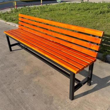 Imagem de Banco externo, banco de jardim para 2 pessoas. Banco de pátio para todos os climas, para varanda, pátio e jardim (tamanho: 120 cm/47 pol, cor: âmbar)