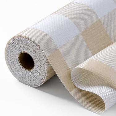 Imagem de Forro de prateleira para armários de cozinha forros de gaveta não adesivos antiderrapantes forros de armário de aderência forte papel espesso para prateleiras, cômodas, armário, caixa de ferramentas