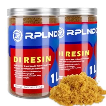 Imagem de rplndo Recarga de resina di desionizada de cama mista para sistema de lavagem de carro impecável, RO/DI, filtros de aquário, água desionizada, refil de cartucho de filtro de resina DI, 1 L x 2