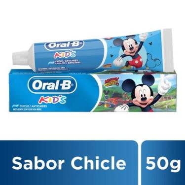 Imagem de Creme Dental Infantil Mickey Mouse Sabor Goma de Mascar Oral-B 50g - O