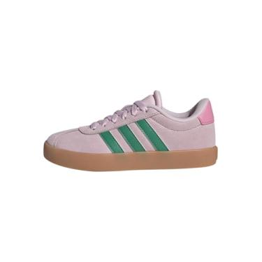 Imagem de adidas Tênis infantil Vl Court 3.0, Rosa claro/verde corte/chiclete, 12 Little Kid