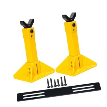 Imagem de menolana Suporte de macaco para carros em miniatura, acessórios de brinquedo, suporte de exibição de eixo de simulação, ferramenta de reparo de metal para, Amarelo