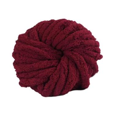 Imagem de Vaveren Fio grosso e encorpado para tricô manual, crochê, tecido, fio volumoso para suéteres e tapeçarias, Vermelho Escuro