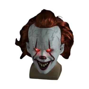 Imagem de Máscara De Látex LED Brilhante Do Coringa Pennywise Para Halloween Cos