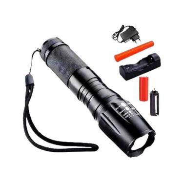 Imagem de Lanterna Alumínio Zoom e Foco Ajustável 800 Lumens Recarregável USB Ca