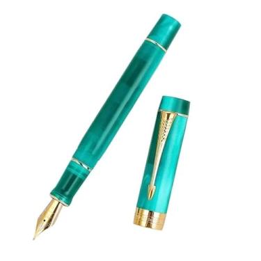 Imagem de AMSOH Caneta-tinteiro de resina em forma de flecha, clipe dourado, negócios, escritório, material escolar, papelaria (07)